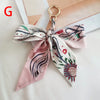 Chic Silk Bow Keychain with Ribbon Charm