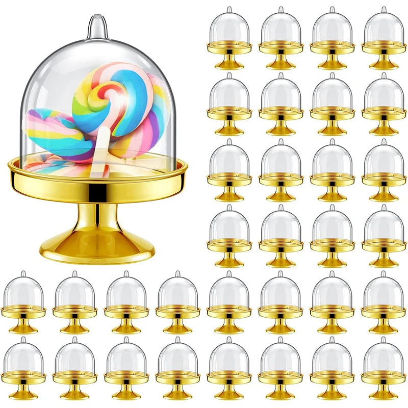 Mini Candy Cupcake Stand Holder with Clear Dome Lid