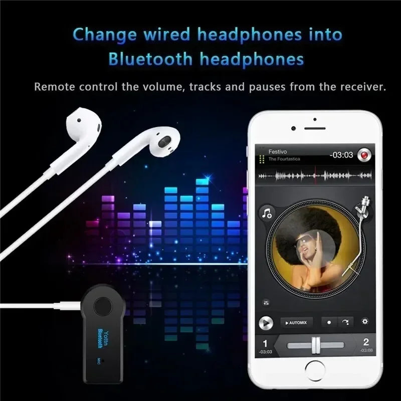 Receptor de Audio AUX Bluetooth Inalámbrico