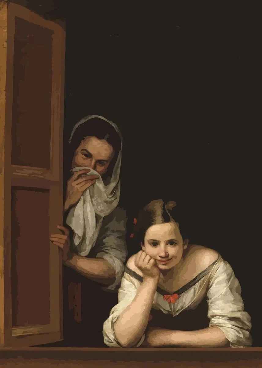 Mona Lisa Funny Bathroom Wall Art Canvas Print