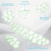 A set of translucent, cloud-shaped ergonomic wrist rests designed for keyboards and mice.