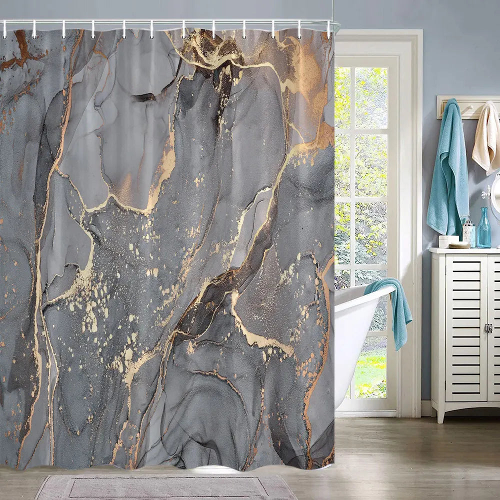 Luxury Marble Abstract Fluid Pattern Shower Curtain