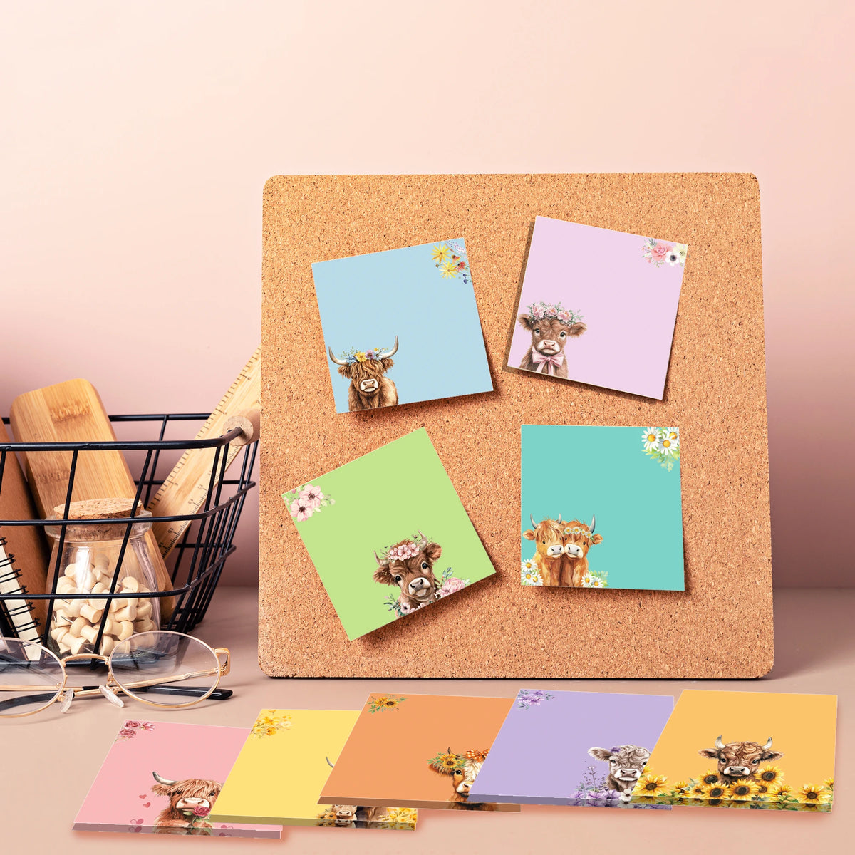 Rustic Highland Cattle Memo Pads