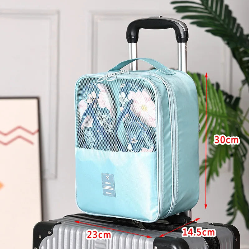 Waterproof Travel Shoe Storage Bag with Mesh Window