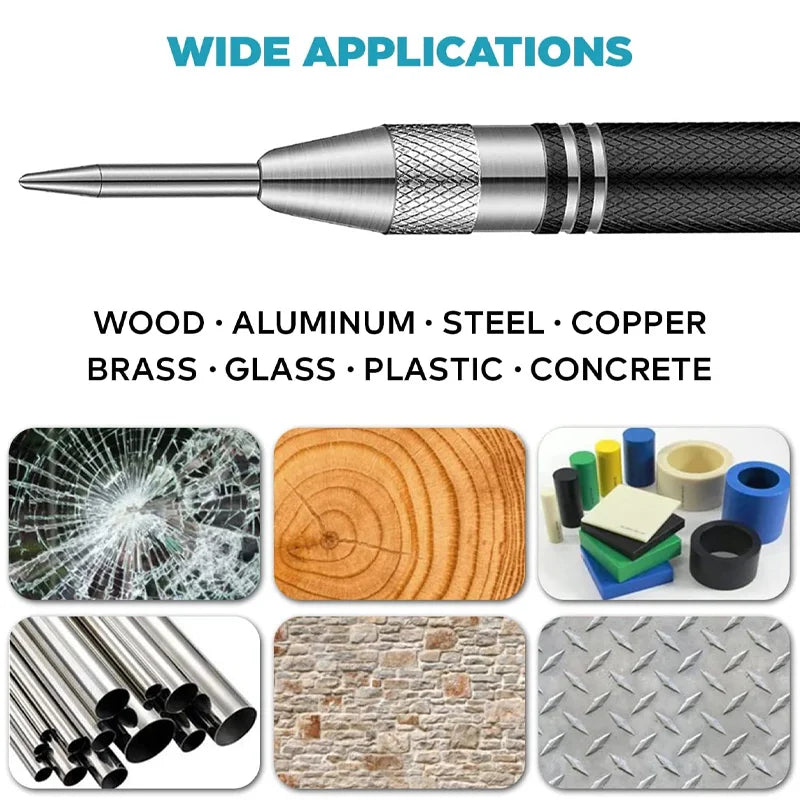 Automatic Center Punch for Precision Marking on Metal, Wood & More