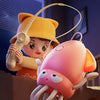 An interactive dancing octopus toy with lights and music featuring a cute, pink, and orange-toned design.