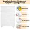 Instructions for easy installation of a pleated paper window blind using a punch-free configuration.