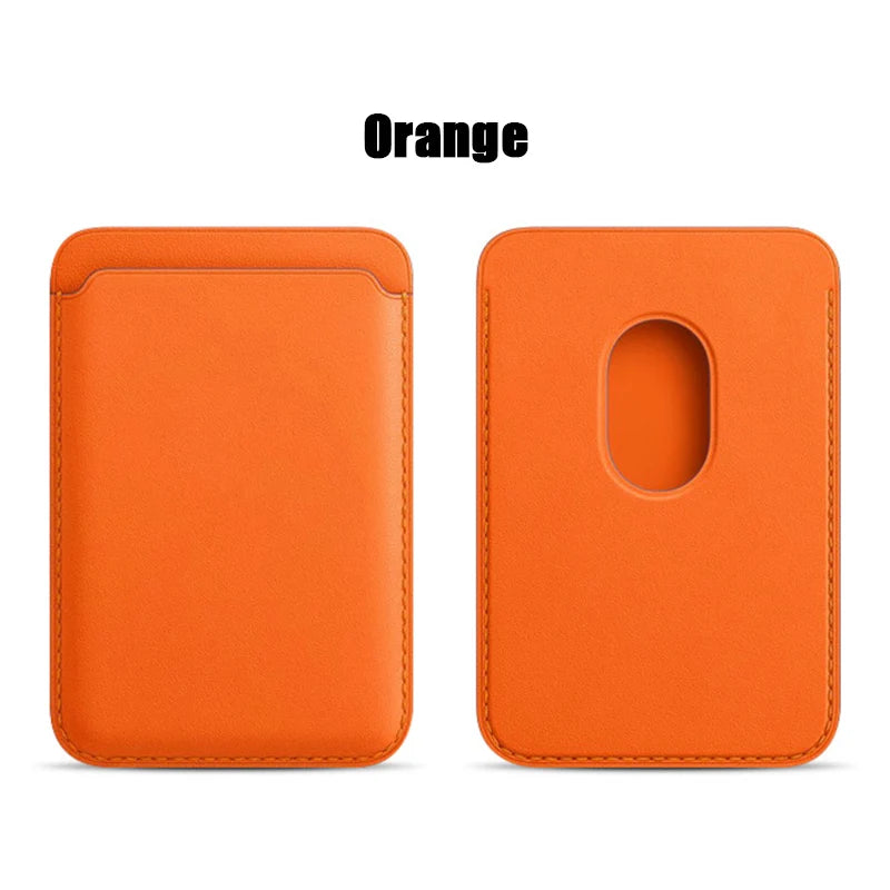 Leather Magnetic Card Holder Phone Case with MagSafe Compatibility
