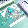 7-Piece Geometry Set with Compass and Ruler