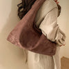 Retro Suede Shoulder Bag with Large Capacity