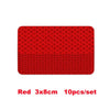 Red reflective strip stickers for car safety, 10 pieces per set.