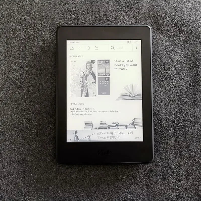 Kindle Paperwhite E-Reader with Built-In Light, 2GB, Wi-Fi (Pre-Owned)