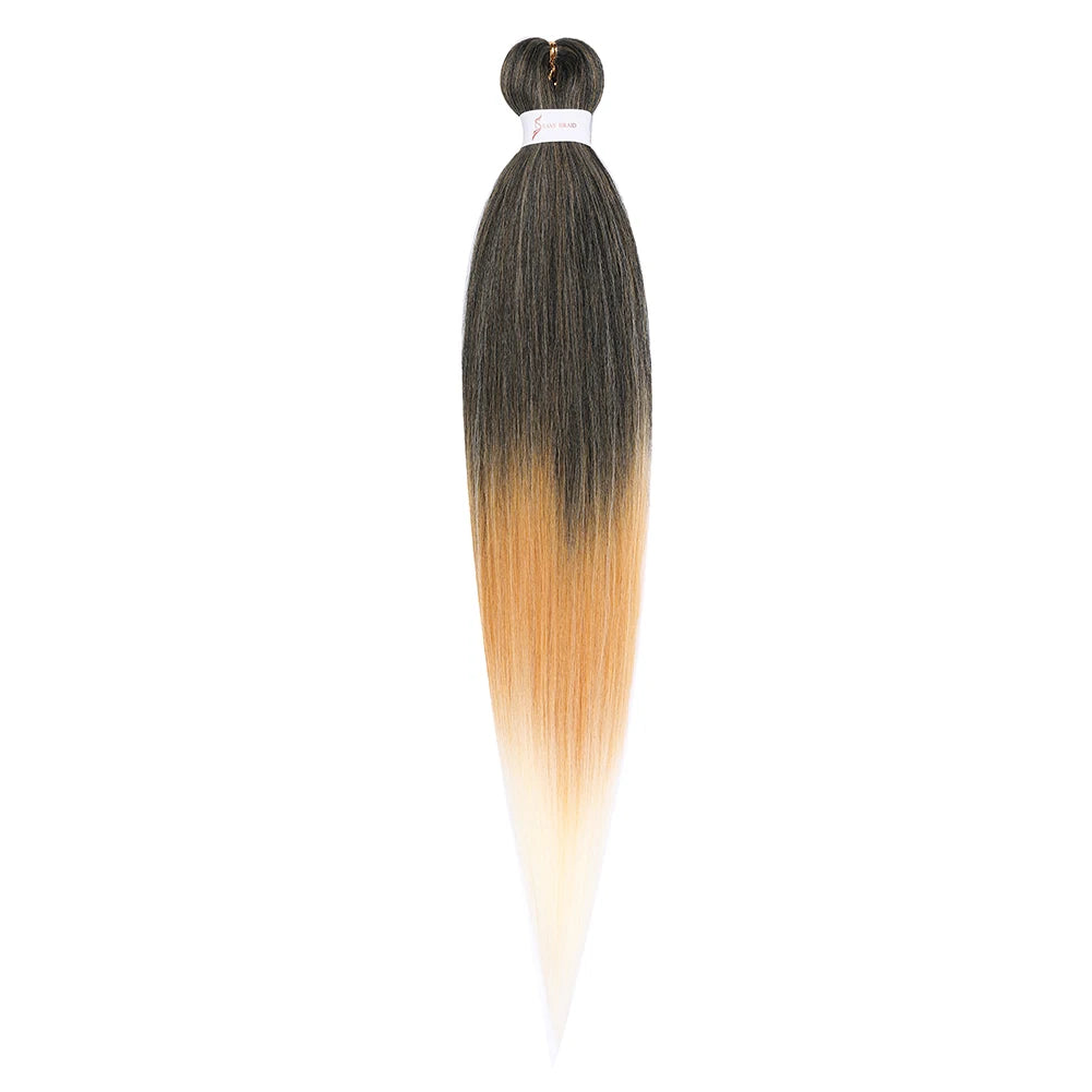 Vorgestreckte Ombré-ExtENSIONS für Dreadlocks mit Übergang von dunkelgrau zu blond
