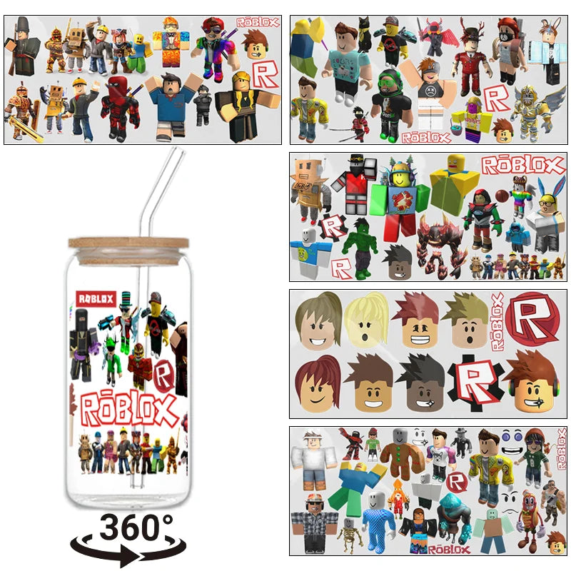 Pegatinas Decorativas UV DTF con Temática de Roblox