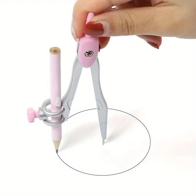 8-Piece Geometry Math Drawing Set with Compass & Ruler Kit
