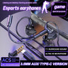 Wired Gaming Earbuds with Dual Microphone and Active Noise Cancellation