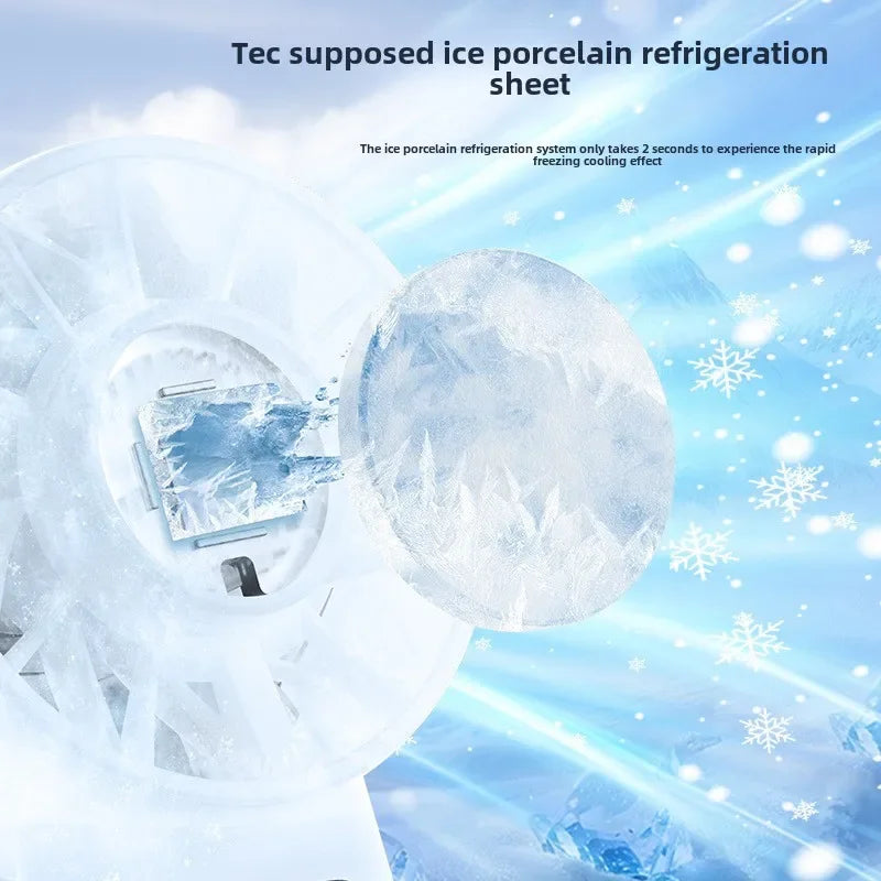 Portable High-Speed Rechargeable Handheld Fan with LED Display