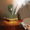 Portable Ultrasonic Humidifier with Fan and LED Night Light