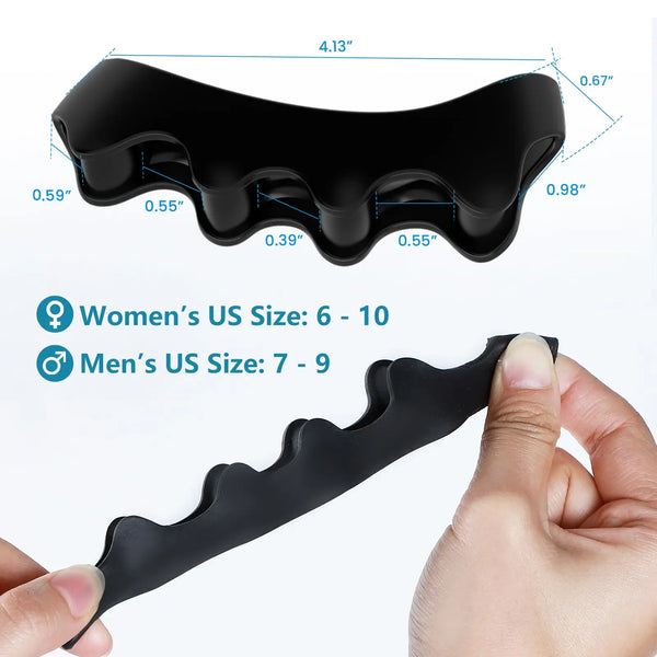 Soft Silicone Toe Separators for Bunion Relief & Foot Alignment
