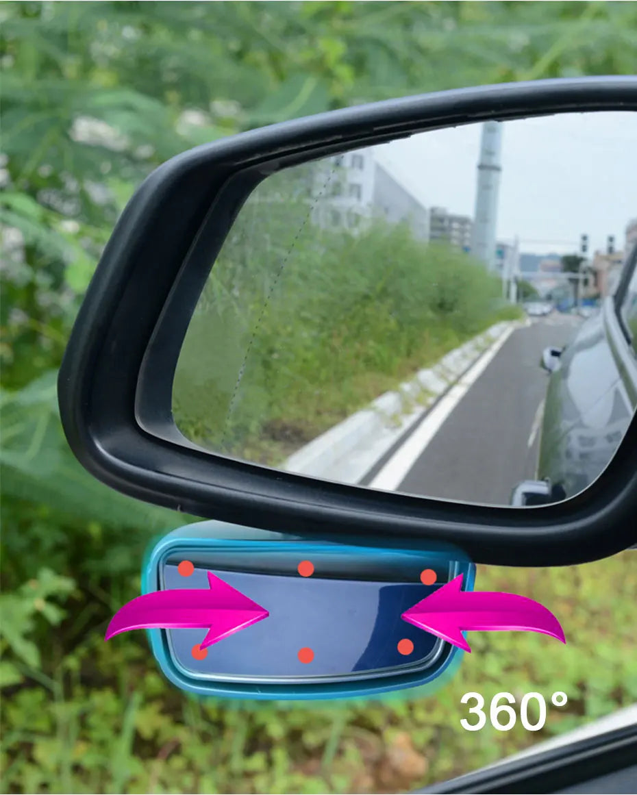 360-Degree Rotating Blind Spot Mirror for Cars