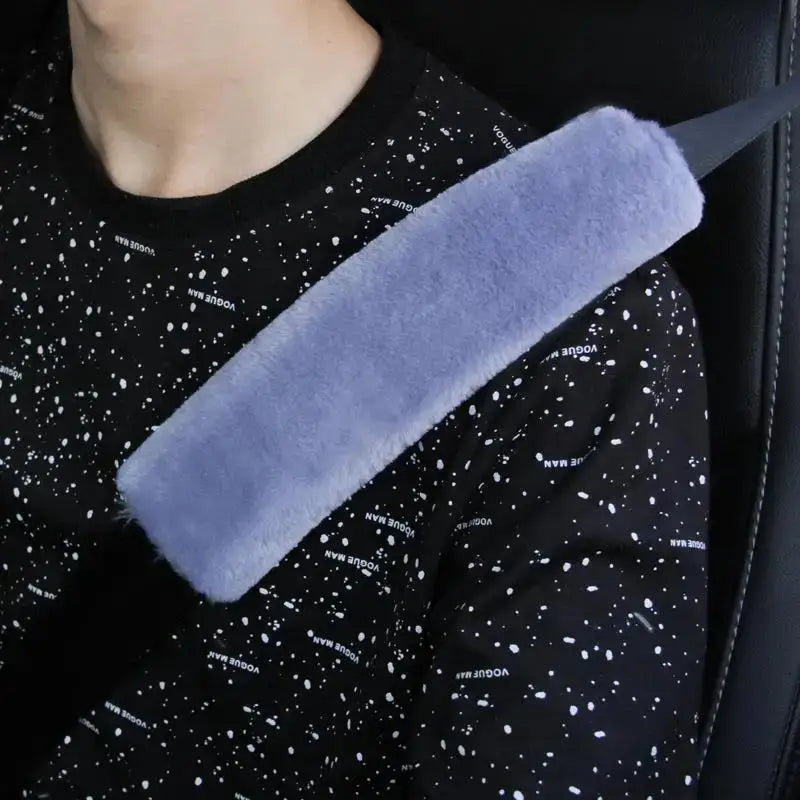 Plush Car Seatbelt Shoulder Pads – 2 Pack, Soft Comfort Accessories