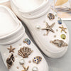 Beach-Themed Shoe Charms Set - 16 Pieces
