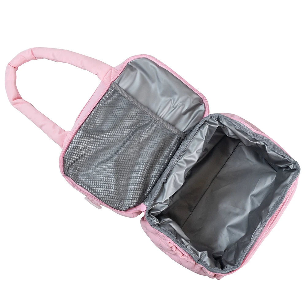 Quilted Insulated Lunch Bag with Handles
