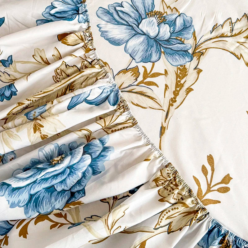 Botanical Floral Fitted Sheet – Soft Polyester Bedding for Everyday Comfort