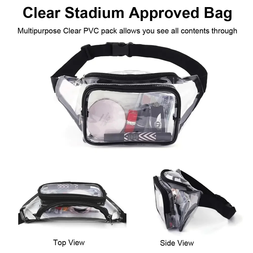 Clear Stadium-Approved Fanny Pack with Adjustable Strap