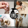 Stainless steel bathtub drain with a hair catcher being used to remove hair from the drain.