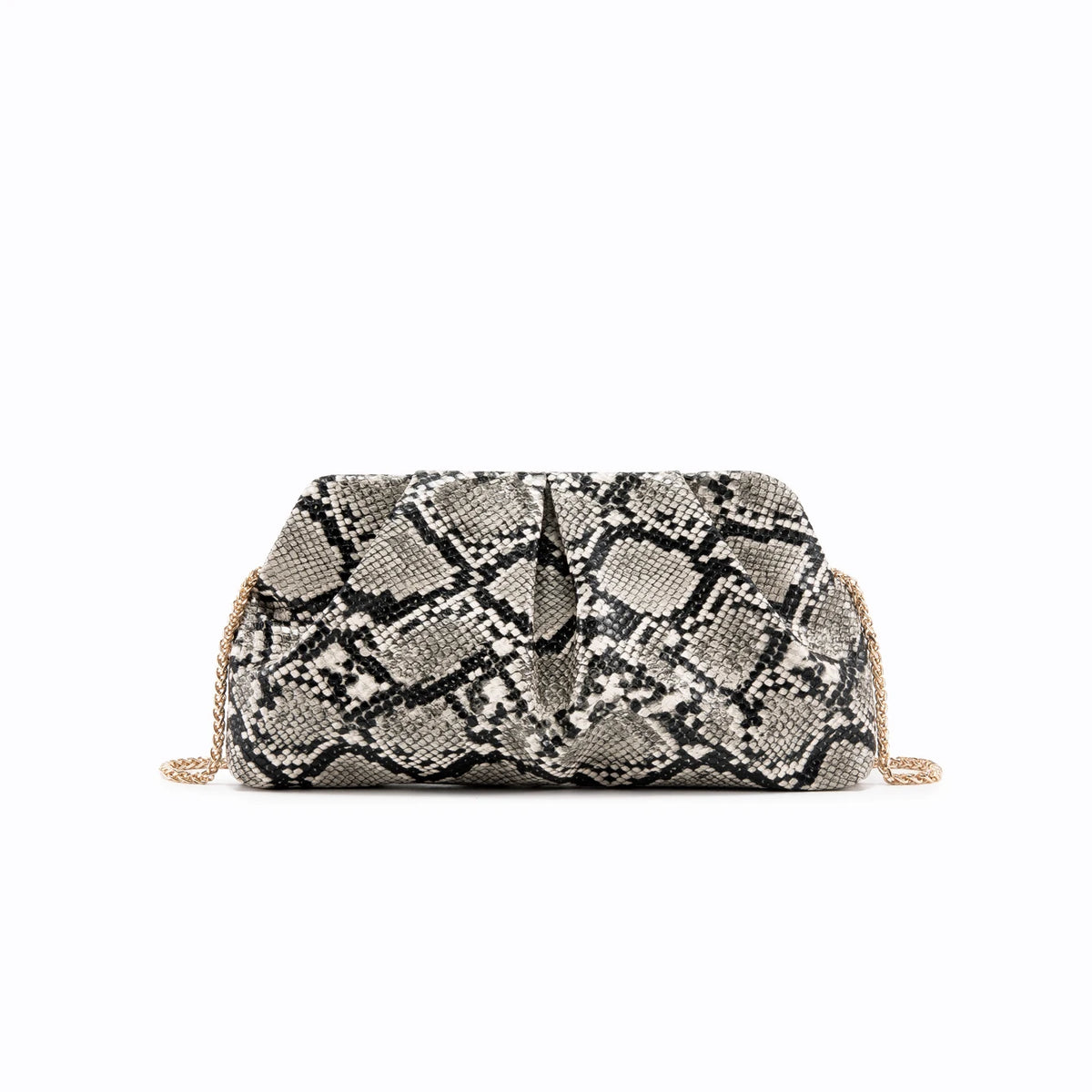 Elegant Chain Shoulder Bag with Crystal Accents