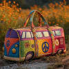 Quilted Cotton Travel Tote with Frog Print
