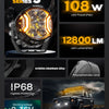V-Ultra Series 3 inch LED driving lights featuring an amber DRL and side shooter, built with aviation aluminum alloy.