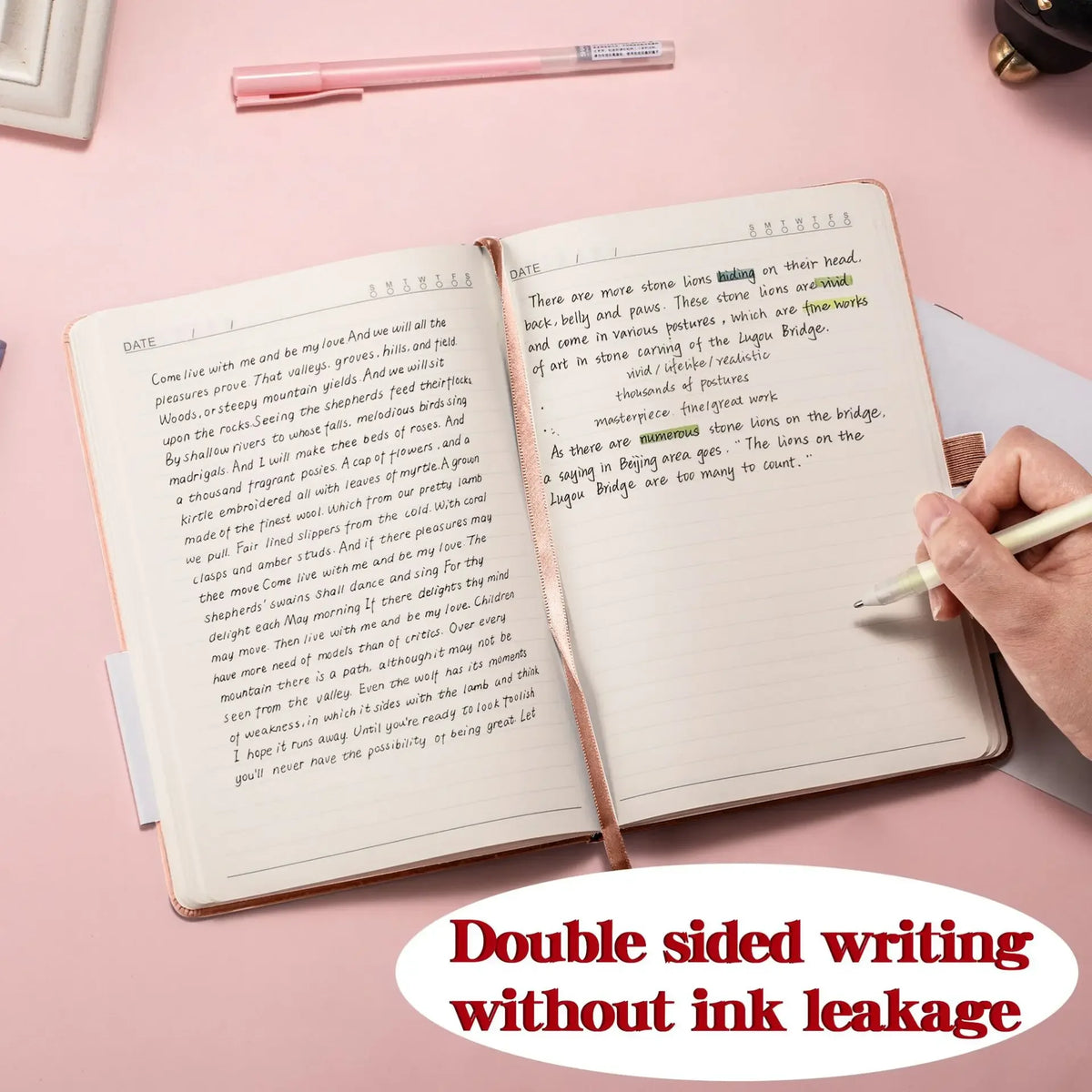 Premium PU Leather Hardcover Notebook with Elastic Closure