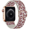 Leopard Print Nylon Apple Watch Band with Adjustable Strap