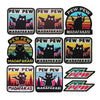 Funny Cat Face PVC Morale Patch with Hook-and-Loop Backing