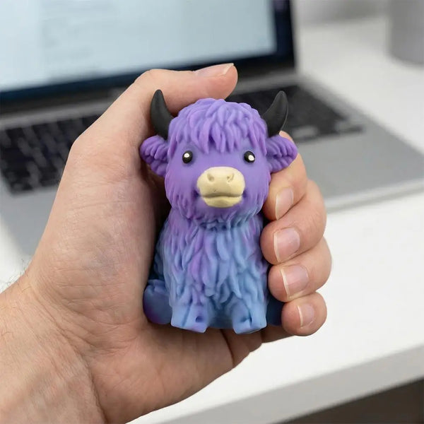 Highland Cow Squishy Stress Relief Fidget Toy