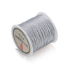 Spool of silver gray 0.8mm nylon macramé cord for jewelry making