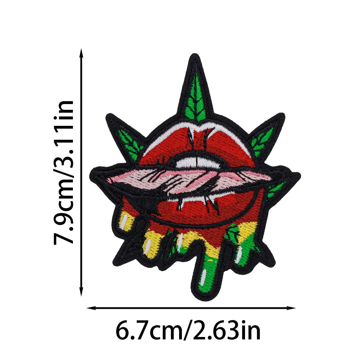 Embroidered Iron-On Patch – Stylish Black Queen Design