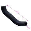 Black silicone bicycle brake lever covers with a 80mm length and 3mm diameter.