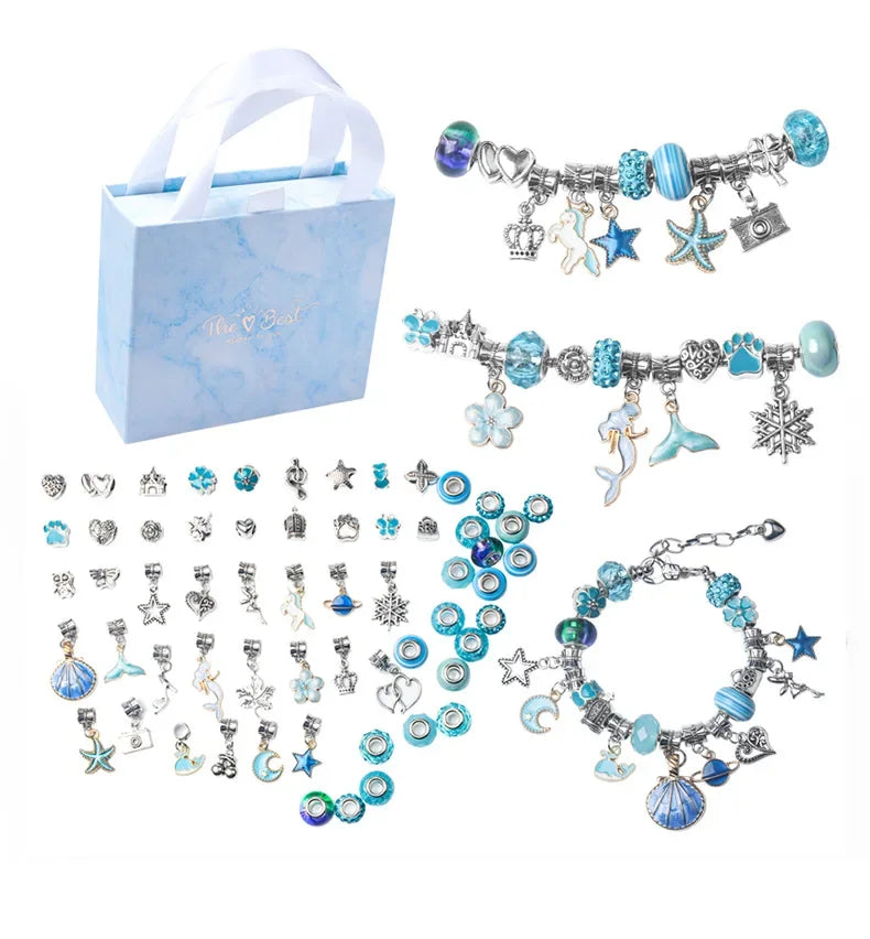Creative Beaded Bracelet Making Kit with Storage Box