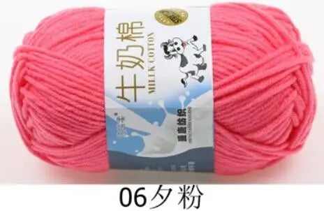 Milk Cotton Crochet Yarn – Soft, Durable Knitting Thread in 91 Colors