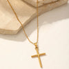Collar con Colgante de Cruz de Acero Inoxidable