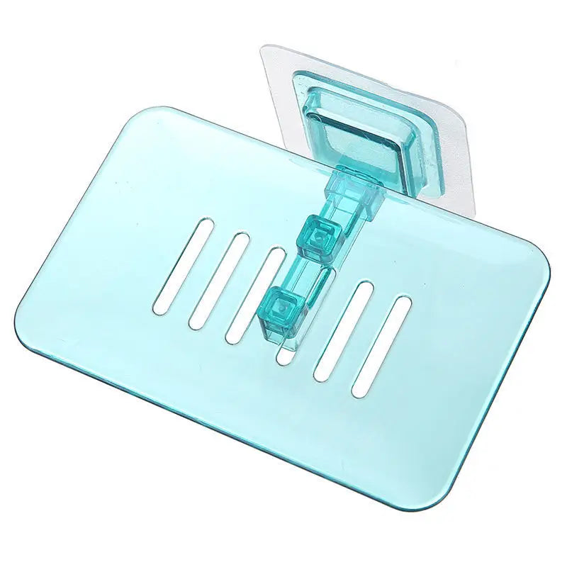 No-Drill Adhesive Soap Holder with Drainage Tray