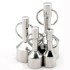 Silver neodymium magnet keychain with detachable clasp and cylindrical components