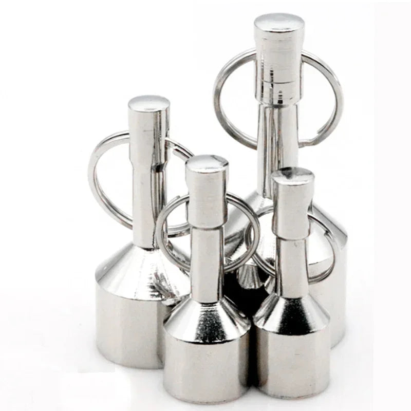 Silver neodymium magnet keychain with detachable clasp and cylindrical components