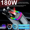 4-in-1 Retractable Car Charger with 180W Fast Charging