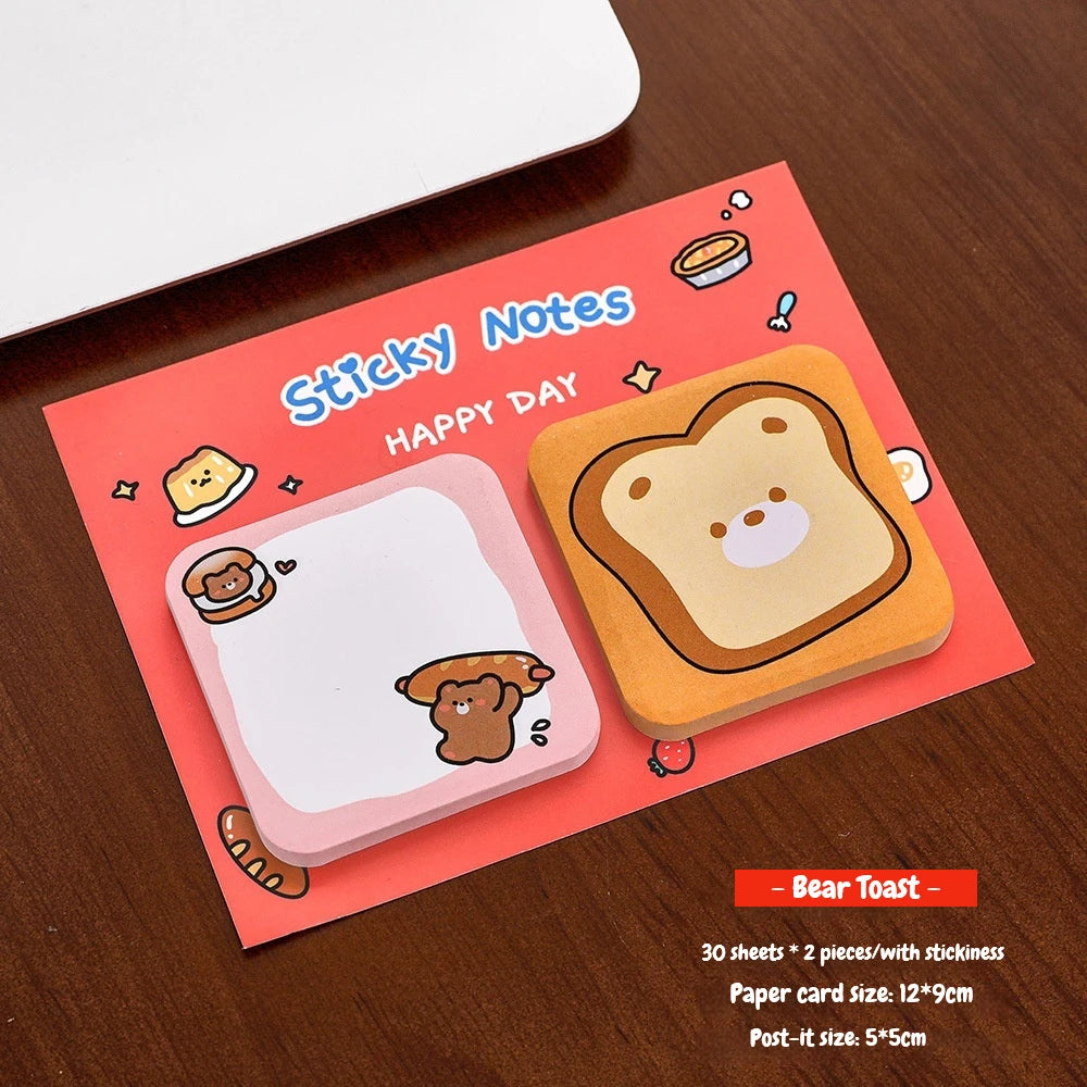 Kawaii Cartoon Animal Sticky Notes Set