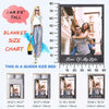 A personalized photo blanket featuring a couple, available in Queen size bed dimensions.
