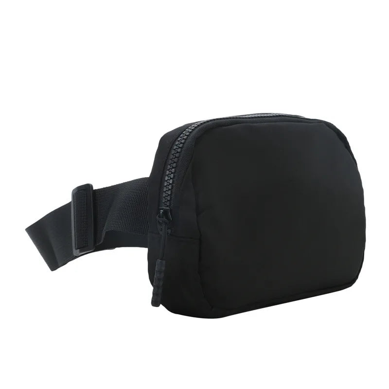 Versatile Nylon Waist Pack with Zippered Pockets